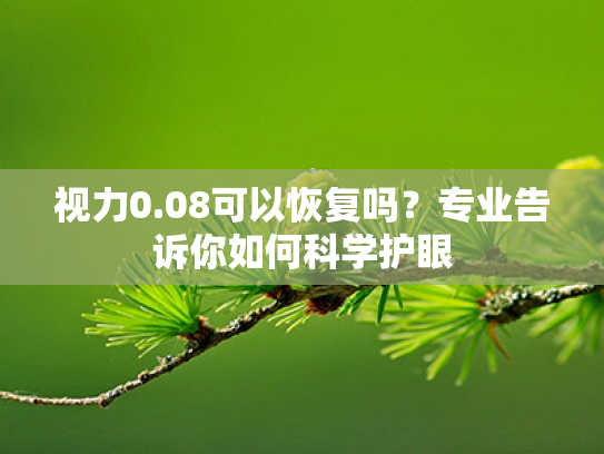视力0.08可以恢复吗?专业告诉你如何科学护眼 视力0.08可以恢复吗?专业告诉你如何科学护眼