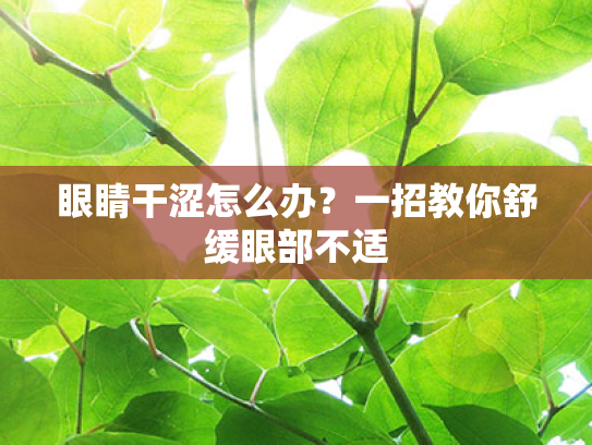 眼睛干涩怎么办?一招教你舒缓眼部不适 眼睛干涩怎么办?一招教你舒缓眼部不适