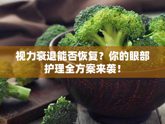 视力衰退能否恢复?你的眼部护理全方案来袭! 视力衰退能否恢复?你的眼部护理全方案来袭!