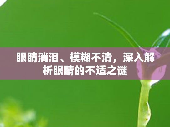 眼睛淌泪、模糊不清,深入解析眼睛的不适之谜 眼睛淌泪、模糊不清,深入解析眼睛的不适之谜