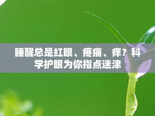 睡醒总是红眼、疼痛、痒?科学护眼为你指点迷津