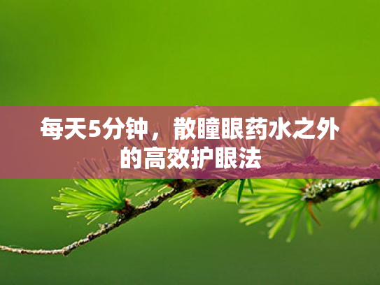 每天5分钟,散瞳眼药水之外的高效护眼法 每天5分钟,散瞳眼药水之外的高效护眼法