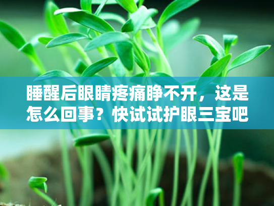 睡醒后眼睛疼痛睁不开,这是怎么回事?快试试护眼三宝吧! 睡醒后眼睛疼痛睁不开,这是怎么回事?快试试护眼三宝吧!